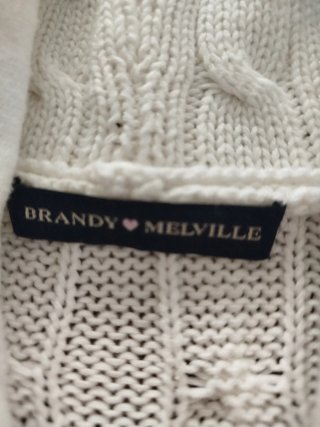 Chaqueta de punto Brandy Melville blanca