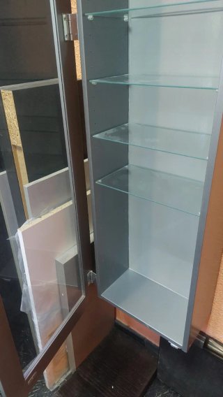 Vitrina Bertby Ikea Gris/Transparente