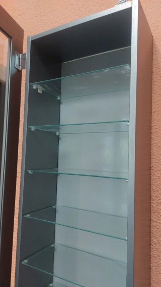Vitrina Bertby Ikea Gris/Transparente