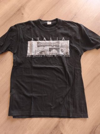 Camiseta Negra Hombre Italia