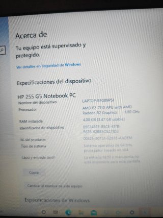 Portátil HP 255 G5 Notebook PC