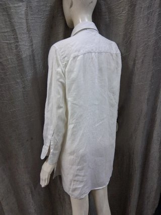 Camicia Lino Donna Bianca Tg 44
