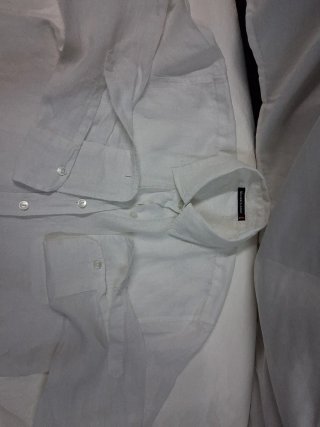 Camicia Lino Donna Bianca Tg 44