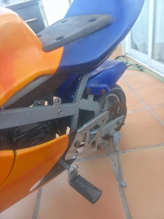 Pocket Bike 49cc 2T Naranja y Azul