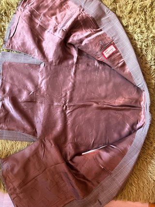Chaqueta americana a cuadros gris