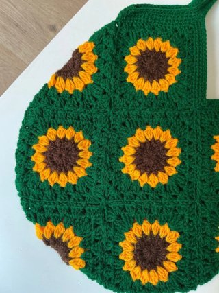 Bolso Crochet Hecho a Mano Flores