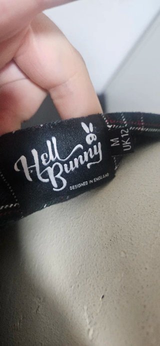 Falda Hell Bunny Talla M Cuadros