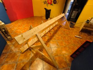 Estructura madera tejadillo decorativo