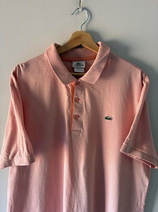 Polo Lacoste rayas finas rosa Talla XL