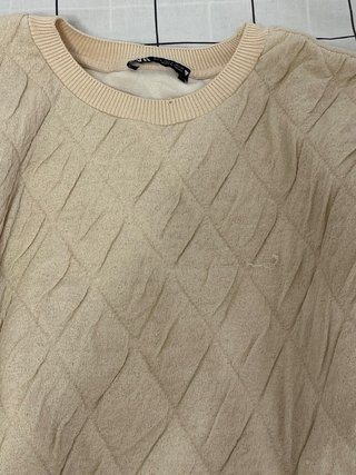 Jersey Zara mujer beige rombos