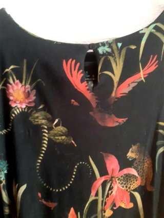 Camiseta Desigual Estampado Floral y Leopardo