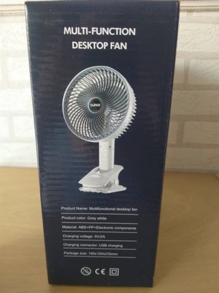 Ventilador USB Recargable con Pinza 360° – 3 Veloz
