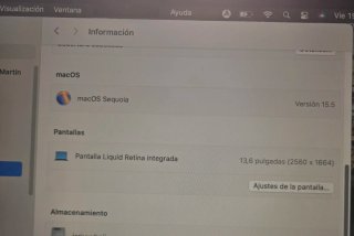 MacBook Air M2 2022 8GB 512GB impecable color Gris