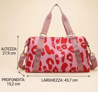 Bellissimo borsone rosa  maculato