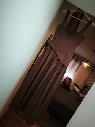Vestido largo marrón  Talla S. Especial ceremonias