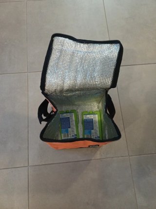 Bolsa Térmica 12 litros KmtStyle Naranja + 2 Bloqu