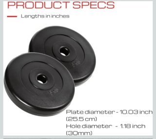 Discos de pesas 5kg y 2.5kg