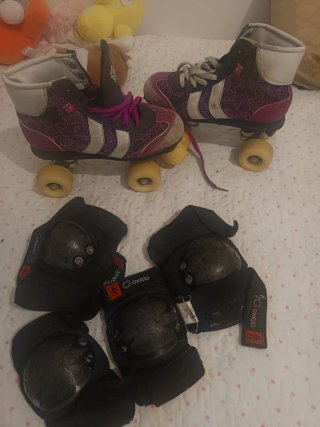 Patines niña talla 35.5 + protecciones