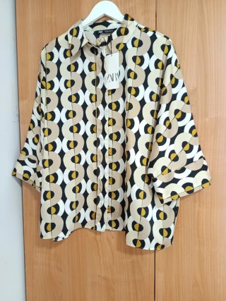 Camicia Zara Donna Taglia L Stampata