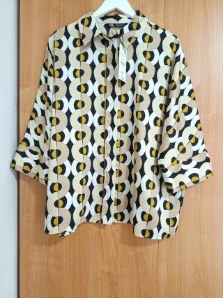 Camicia Zara Donna Taglia L Stampata
