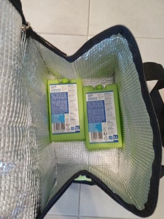 Bolsa Térmica Playa 8 litros Knitido + 2 Bloques F