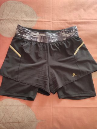 Decathlon Short Deportivo Negro