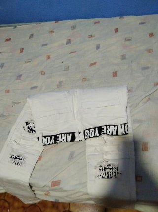 Pantalón vaquero blanco Ripped Talla S