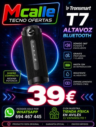 Altavoz Bluetooth Tronsmart T7 Negro