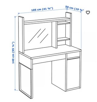 Escritorio Ikea Micke con Módulo