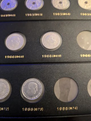 Colección Monedas Estado Español 1949-1966