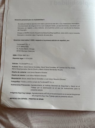 Libro itinerario personal para la empleabilidad I