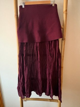 Falda Zara Morada Talla Única