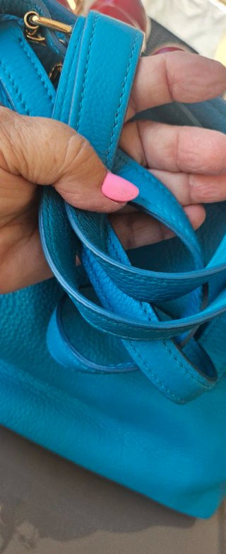 Bolso Piel Bimba y Lola Azul Dorado