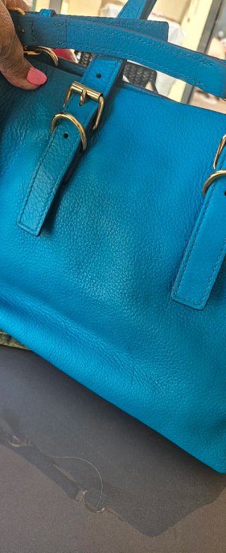 Bolso Piel Bimba y Lola Azul Dorado