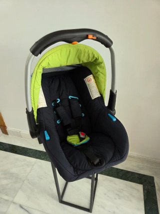 Conjunto Carro Bebé Jane Azul + Maxi-Cosi + Capazo