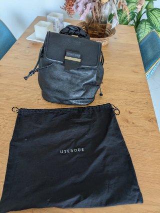 Mochila Uterqüe Piel Negra