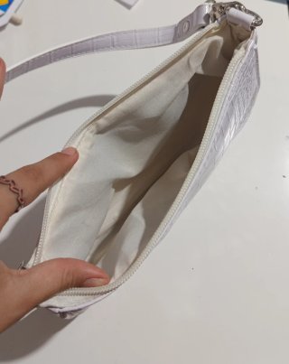 Bolso blanco efecto piel cocodrilo