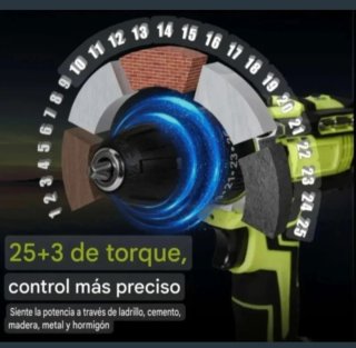 Taladro Atornillador Inalámbrico (2 Baterías)