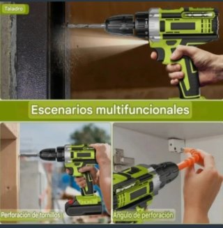 Taladro Atornillador Inalámbrico (2 Baterías)