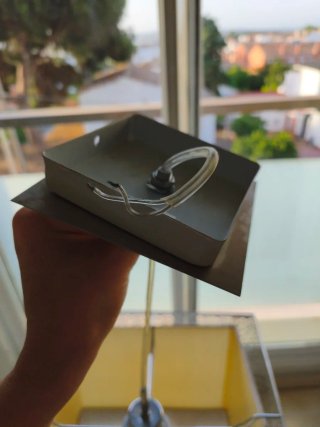 Lámpara de techo moderna plateada