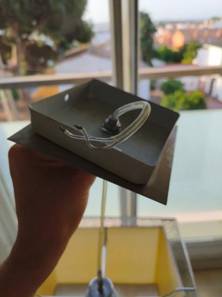 Lámpara de techo moderna plateada