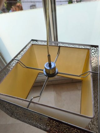 Lámpara de techo moderna plateada