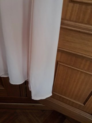 Blusa de encaje rosa y blanco