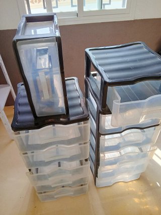 Cajoneras de plástico transparentes