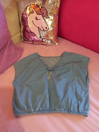 Maglietta jeans bambina 11/12 anni
