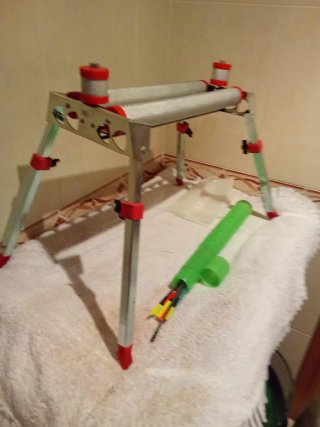 Rodillo doble pesca patas extensibles