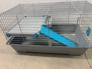 Jaula para mascotas gris y azul Ideal para cobayas