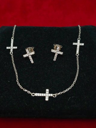 Pulsera y pendientes plata 9,25ley