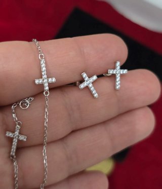 Pulsera y pendientes plata 9,25ley