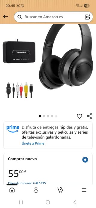 Auriculares Inalambricos con Transmisor